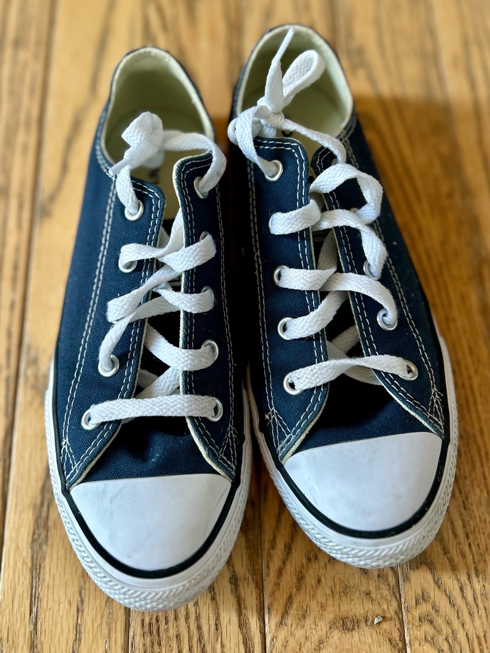 Kids Low-Top Converse in Navy Blue - youth size 2.5